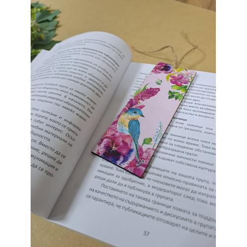 Книгоразделител с птичка 