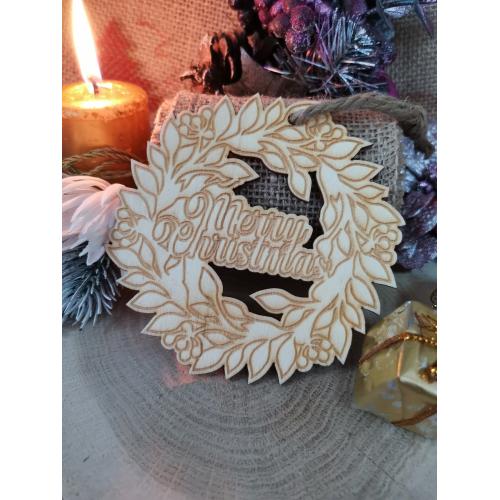 Коледен венец "Merry Christmas" малък