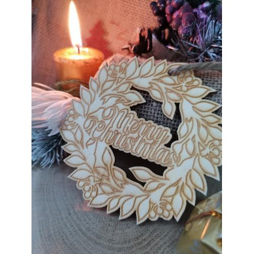 Коледен венец "Merry Christmas" малък