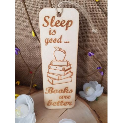 Книгоразделител " sleep is good"